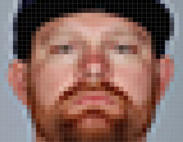 Very square face baseball player